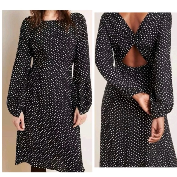 Anthropologie Dresses & Skirts - Anthropologie Agatha black and white polka dot midi dress size 6P